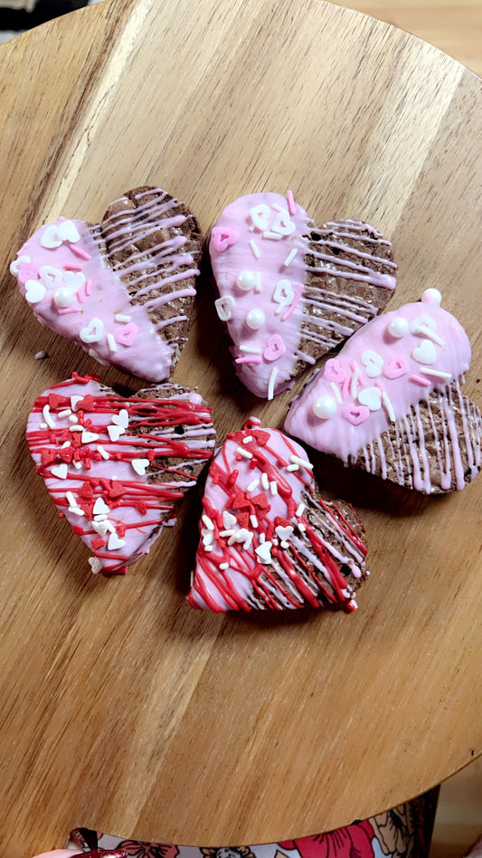 Heart shaped brownies